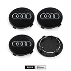 For Audi A8 A5 A6 C5 C6 C7 A7 A1 A3 A4 B5 Q3 Q5 Q7 TT 4pcs 60mm 61mm 68mm 69mm Car Wheel Hub Center Caps Rim Cover Accessories