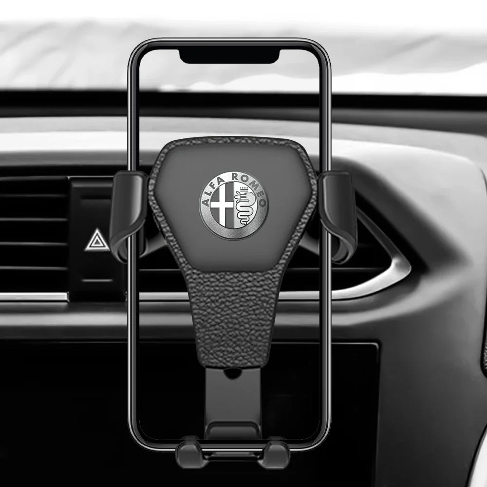 Car Mobile Phone Holder Air Outlet Gravity Sensor Auto Accessories For Alfa Romeo Giulia Stelvio Giulietta 156 159 147 Mito Brer