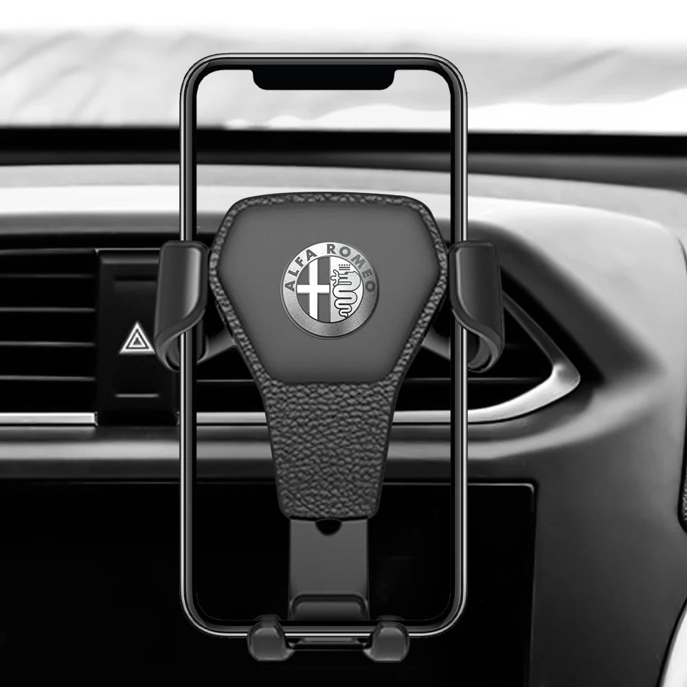 Car Mobile Phone Holder Air Outlet Gravity Sensor Auto Accessories For Alfa Romeo Giulia Stelvio Giulietta 156 159 147 Mito Brer