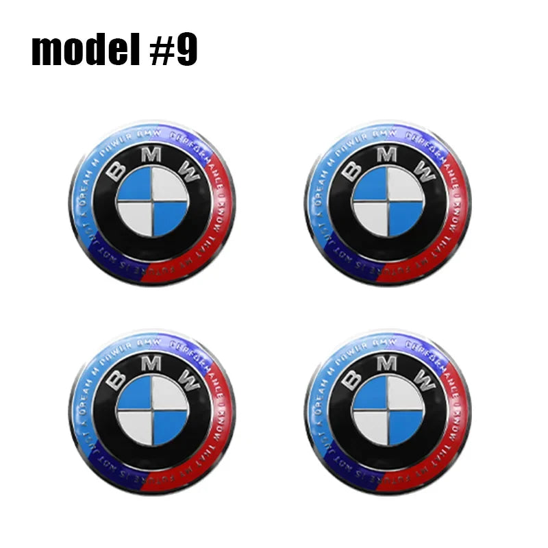 4Pc 56mm 60mm 65mm Car Wheel Center Hub Cap Rim Cover Stickers For BMW E36 E39 E46 E60 E90 E90 F01 F10 F30 G01 G20 G21 G30 G11 M