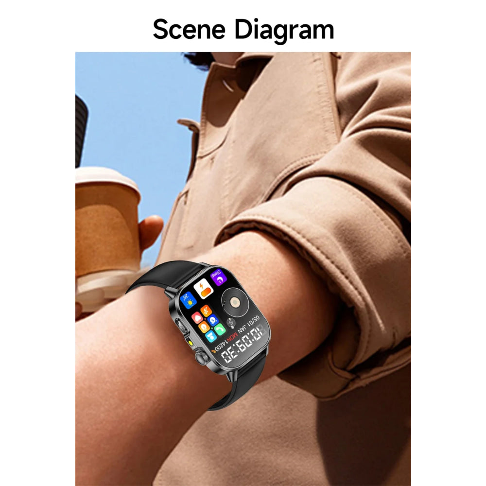 2026 New Model Uric Acid & Lipid Health Analysis Smart Watch Men ECG+PPG Bluetooth Call 2.01-inch Flashlight Smartwatch Women