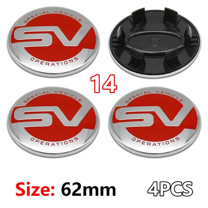 4Pcs 62mm Premium ABS Car Wheel Center Hub Caps Emblem Badge For Range Rover L322 L405 Evoque Discovery Velar SVR Accessories