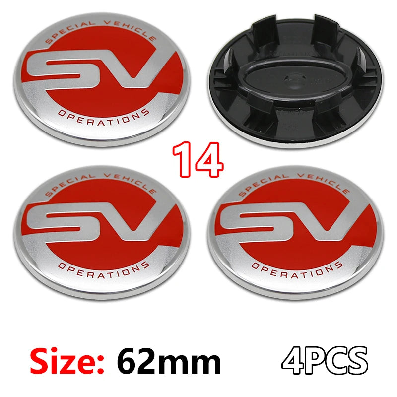 4Pcs 62mm Premium ABS Car Wheel Center Hub Caps Emblem Badge For Range Rover L322 L405 Evoque Discovery Velar SVR Accessories