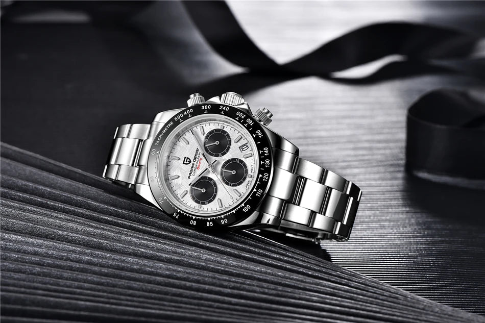 40mm New V2 PAGANI DESIGN Classic fashion Men Quartz Watches Sapphire Retro Chronograph Stainless Steel Waterproof Watch for Men