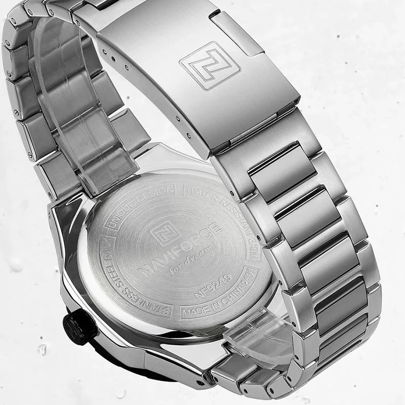 NAVIFORCE Luxury Watch for Men Quartz 3ATM Waterproof Stainless Steel Watches Business Fashion Men's Wristwatch2025