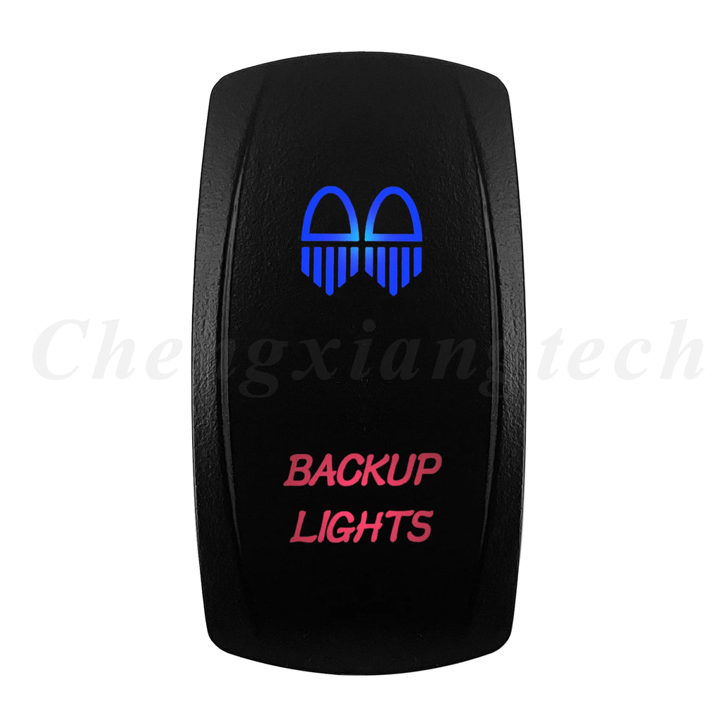 Waterproof 5 Pins SPST On/Off Rocker Switch Blue & Red Led 20A/12V 10A/24V Toggle Switch GPS for Cars,Trucks, RVs, Boats