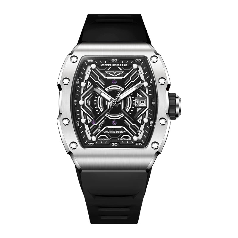 Pagani Designs-reloj automático de acero inoxidable para hombre, cronógrafo mecánico con esfera de grafiti Richard, complemento masculino de buceo