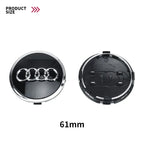4pcs For Audi Q3 Q4 Q5 Q7 S3 S4 S5 S6 S7 TT A1 A2 A3 A4 A5 A6 A7 Q2 60mm 61mm 68mm 69mm Car Wheel Center Cap Hub Covers Badge