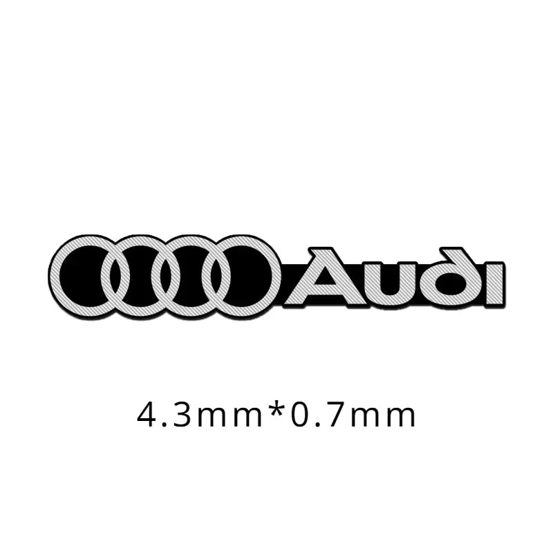 4pcs 3D Aluminum Badge Emblem Sticker car audio decorate For Audi A1 A3 A4 B8 8P A6 C7 A5 Q5 B7 B6 B9 A7 A8 RS Q3 Q7 Q2 TT