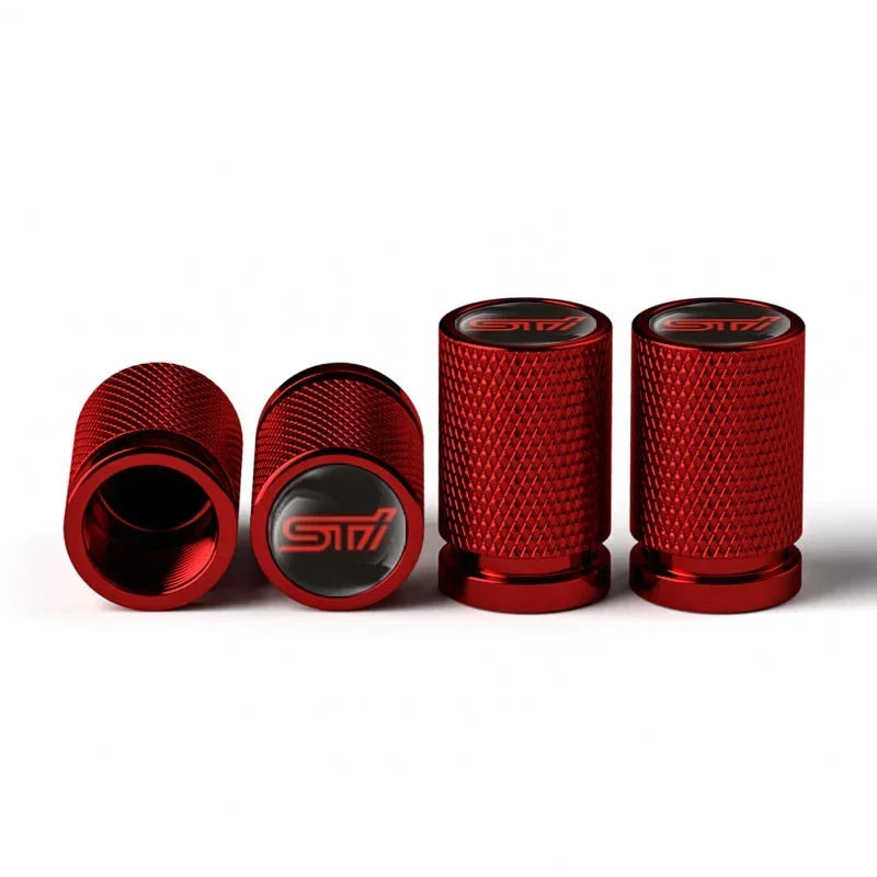 4PCS Car Tire Valve Caps Wheel Stem Protection Air Covers For Subaru STI XV WRC WRX BRZ FORESTER IMPREZA LEGACY OUTBACK TRIBECA