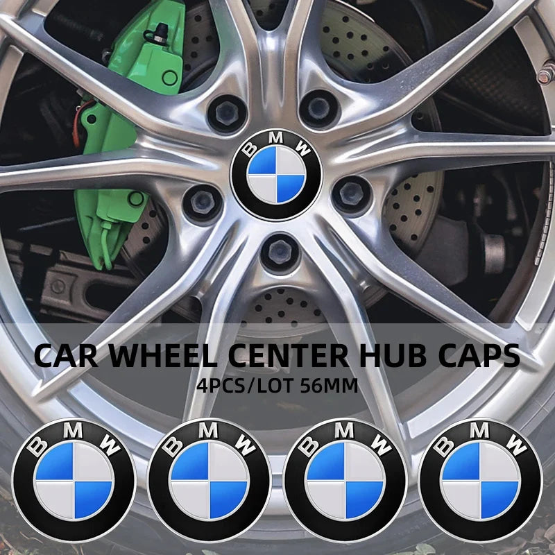 4Pc 65mm 56mm Wheel Center Caps Emblem Badge 50th Anniversary For BMW E39 E46 E90 E60 E87 E53 F10 F20 F30 M X3 X5 X6 Accessories