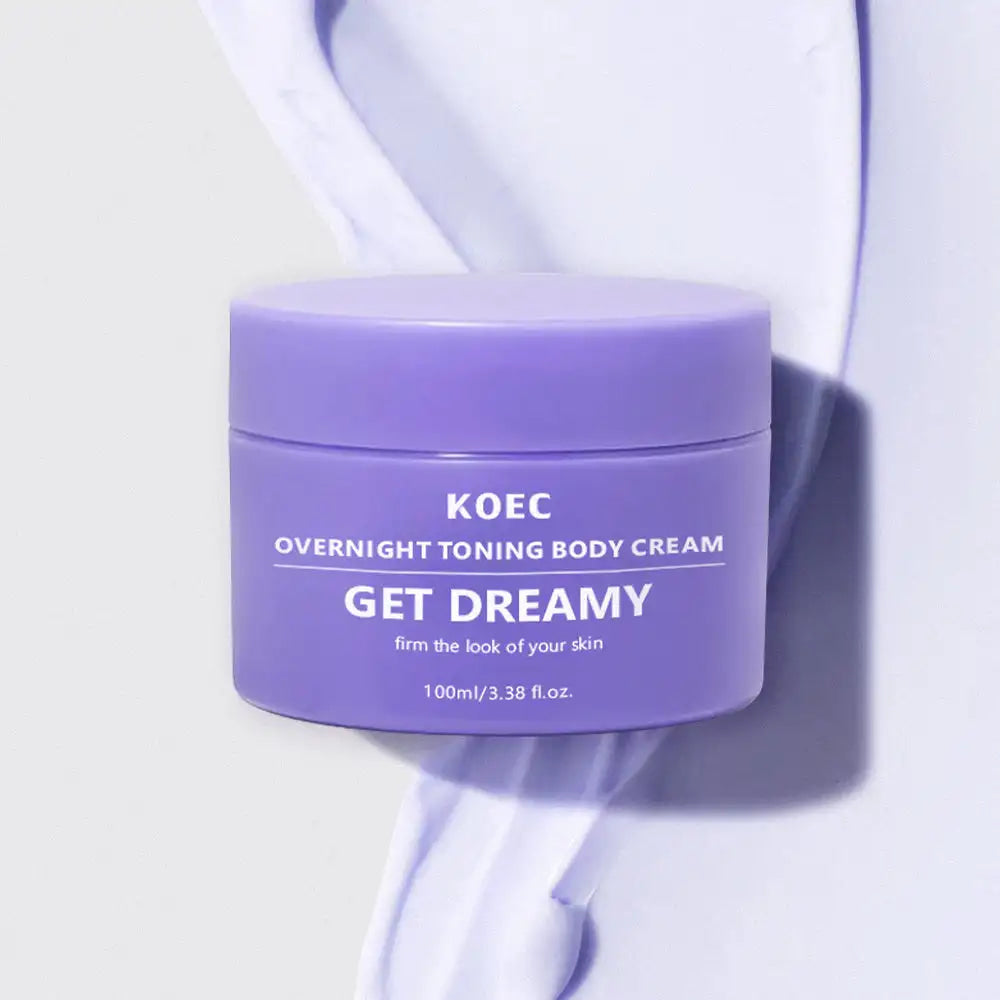 100ml KOEC Overnight Toning Get Dreamy Body Cream Tightening Firming Reduce Cellulite Roughness Shea Butter Lavender Coconut Oil