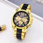 Men Exquisite Watches Luxury Golden Quartz Steel Wristwatch Fashion Classic Masculino Relogio Casual Business Clock Male Saati