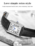 SANDA 9031/1108 Resistant Leather Strap Square Dial Waterproof Sport Casual Women Men Quartz Watches Reloj Luxury Couple Watch