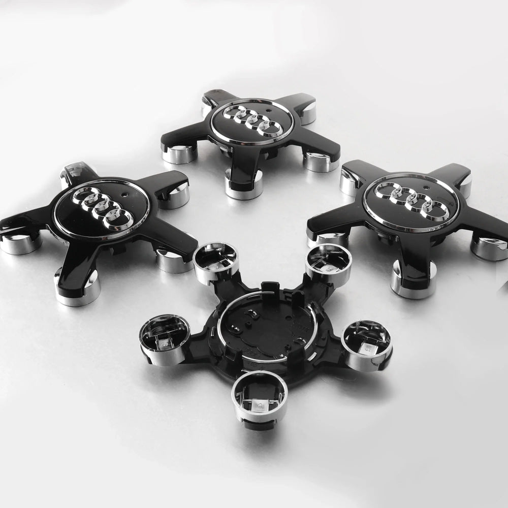 4PCS For Audi Sline TT A1 A2 A3 A4 A5 A6 A7 A8 8P B6 B7 B8 C5 C6 C7 Car Original Wheel Center Cap Hub Covers Badge Decal Sticker