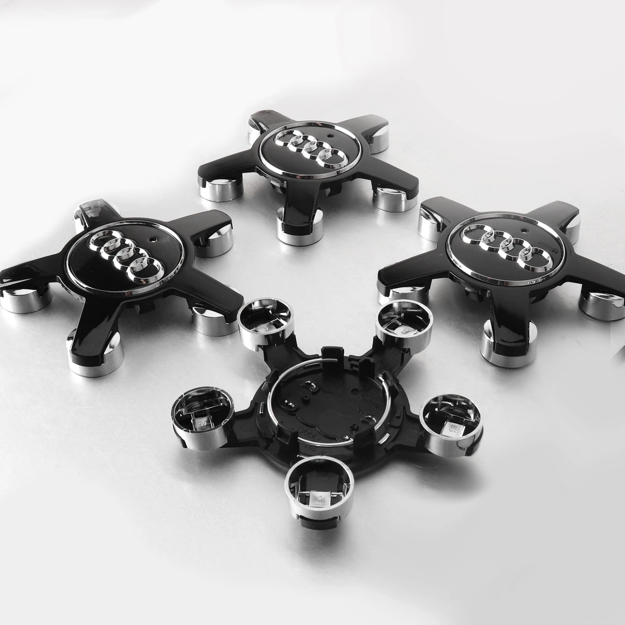4PCS For Audi Sline TT A1 A2 A3 A4 A5 A6 A7 A8 8P B6 B7 B8 C5 C6 C7 Car Original Wheel Center Cap Hub Covers Badge Decal Sticker