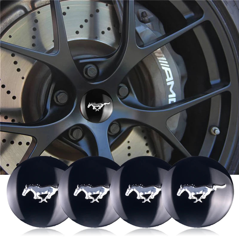 Ford Mustang ST Foose Accessorie 56MM Emblem Car Wheel Center Cap Sticker Decoration for Edge Fusion Shelby Explorer F150 Focus