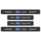 4PCS For Ford Focus Fiesta Kuga Mondeo SMax Edge Ranger Silicone Car Door Sill Threshold Anti-scratch Protective Strap Sticker