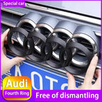 1Pc Audi directly covered front /Rear logo Emblem Refitted four-ring black Badge For Audi A4 A3 A5 A7 Q3 Q5 Q7 Q2 A6 Accessories