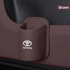 For Toyota Car Door Water Cup Holder Back Seat Drink Rack Leather Storage  Corolla Yaris Prius Camry Auris Avensis car sticker