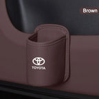 For Toyota Car Door Water Cup Holder Back Seat Drink Rack Leather Storage  Corolla Yaris Prius Camry Auris Avensis car sticker