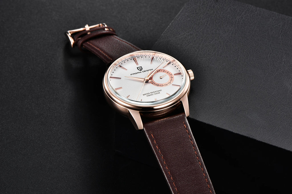 2026 Pagani Design Reloj Hombre PD1654 Quartz Watch Men 100M Water Resistant Leather Strap  Fashion Business Wristwatch reloj