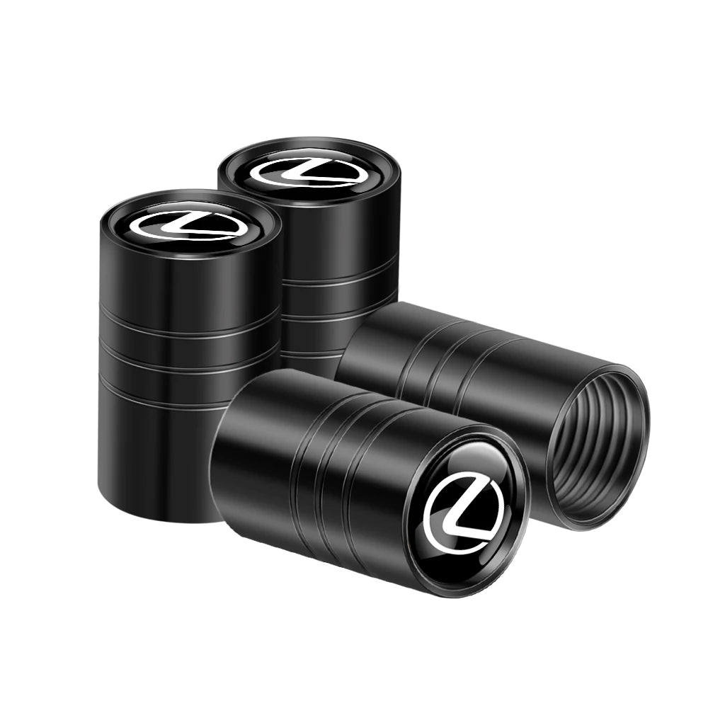4Pcs Car Wheel Tire Air Valve Caps Stem Covers Exterior Accessories For Lexus LS LC IS350 ES300h ES300 IS250 IS220d NX350h RX LX