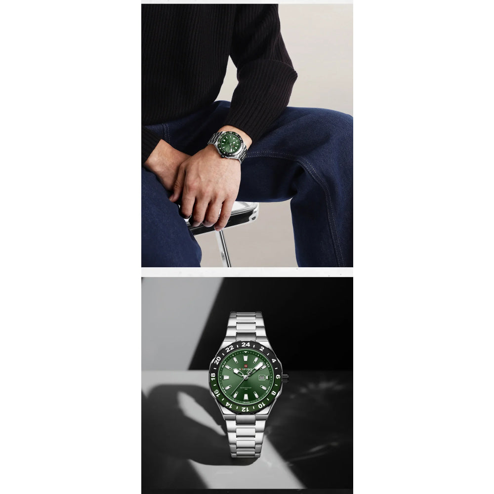 NAVIFORCE Luxury Watch for Men Quartz 3ATM Waterproof Stainless Steel Watches Business Fashion Men's Wristwatch2025