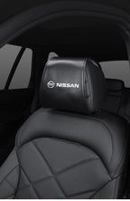Leather Car Headrest Cover Front Rear Seat Pillow Protective Set For Nissan Sylphy N7 Teana Qashqai Note J10 J11 Navara Juke GTR