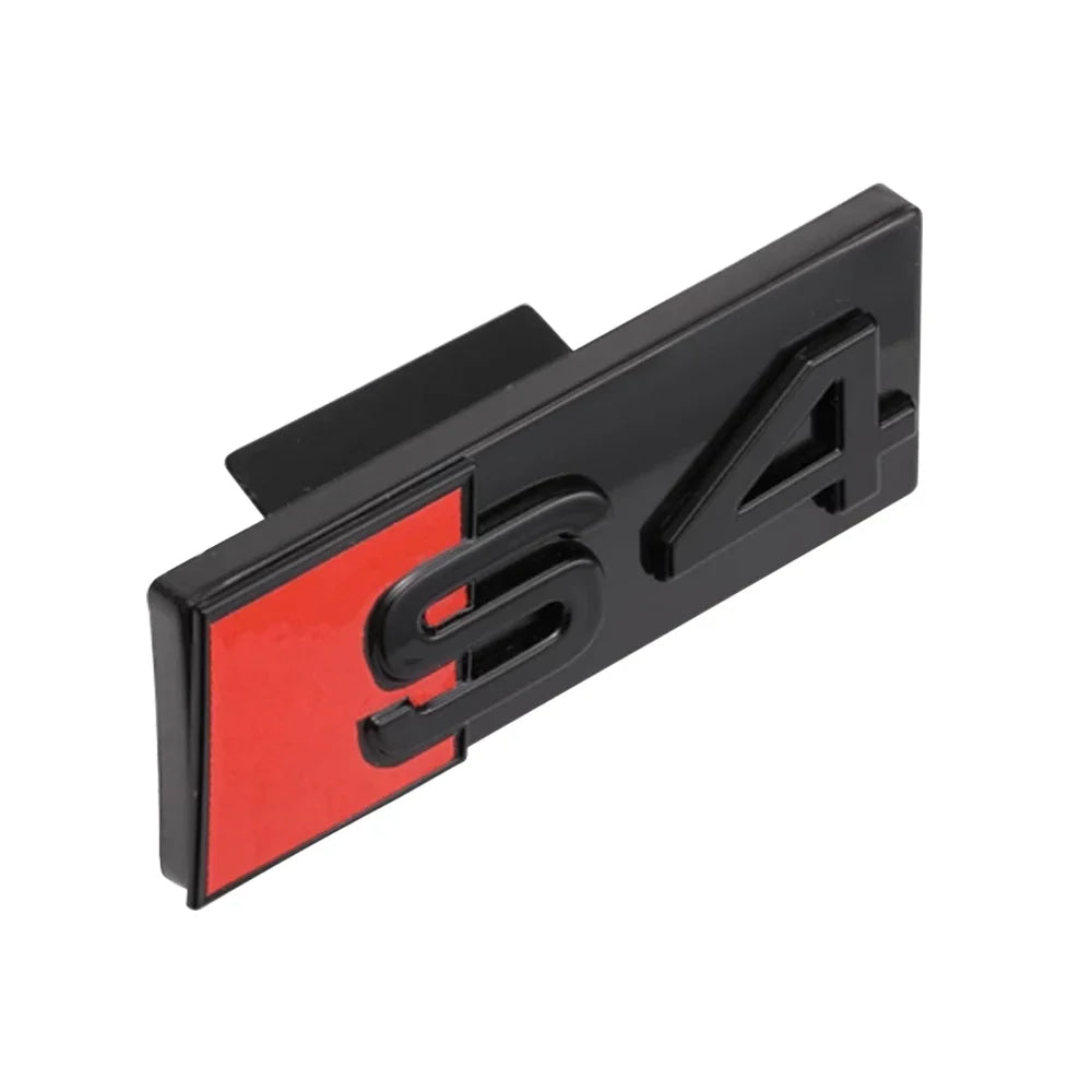 1pc ABS For Audi S4 S3 S5 S6 S7 S8 Letters Car Front Grille Hood Badge Emblem Logo Stickers Auto Exterior Decoration Accessories