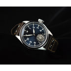 HRUODLAND Pilot Watch for Men BGW-9 Luminous Mechanical Wristwatch 316L Stainless Steel Sapphire Glass 10ATM Waterproof F016
