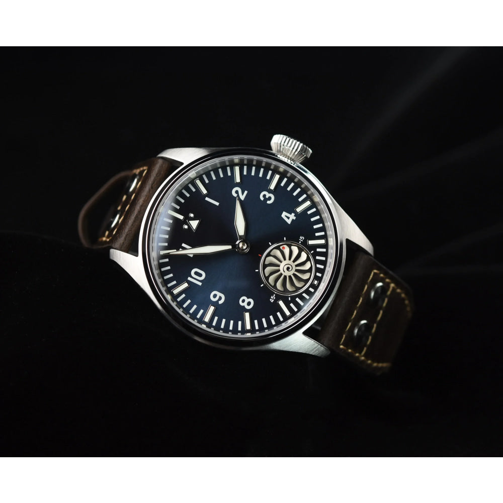HRUODLAND Pilot Watch for Men BGW-9 Luminous Mechanical Wristwatch 316L Stainless Steel Sapphire Glass 10ATM Waterproof F016