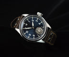 HRUODLAND Pilot Watch for Men BGW-9 Luminous Mechanical Wristwatch 316L Stainless Steel Sapphire Glass 10ATM Waterproof F016