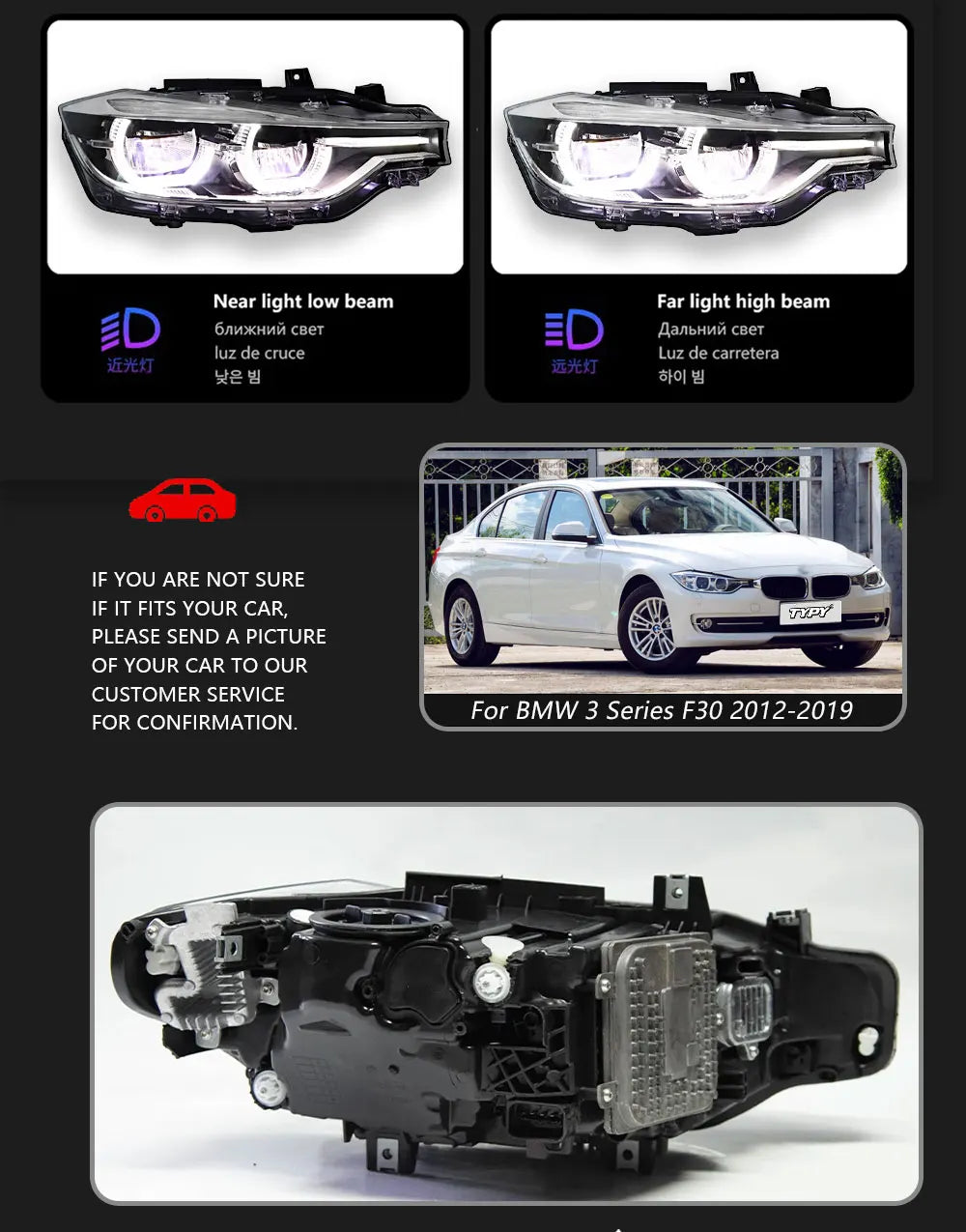 TYPY Dynamic Signal Head Lamp Automotive Accessories Upgrade Modified New LED For BMW 3 Series F30 Headlight 2012-2019