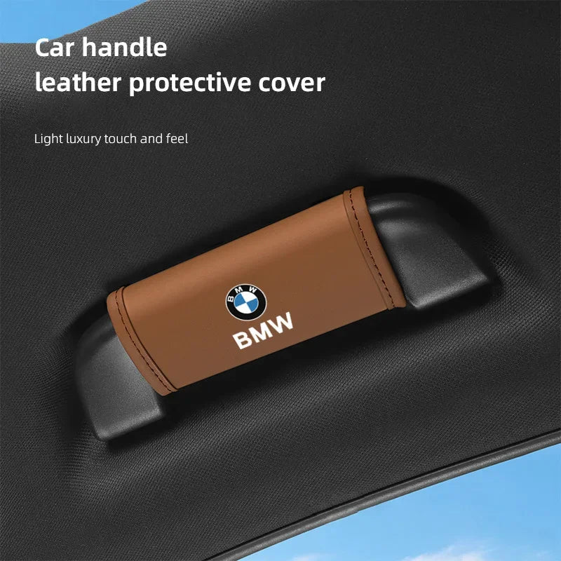 Leather Car Interior Roof Grab Handle Cover For BMW X1 X2 X3 X5 X4 X6 X7 G30 G20 G32 G11 G12 F40 F30 F20 F10 F34 F07 F44 Sticker