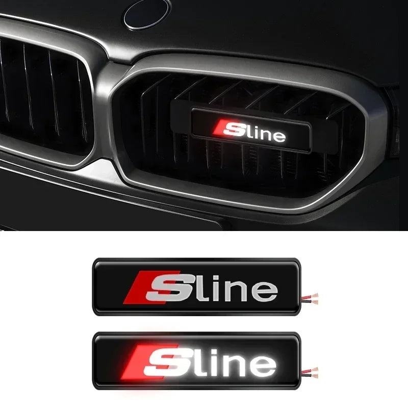 LED Mid-Net Clip Daytime Running Warning Light for Audi SLine Logo A3 A4 A5 A6 A7 A8 Q3 Q5 RS3 RS4 RS5 RS6 S3 S4 S5 Badge