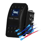 12v/24v Blue Led Light 5 Pin On Off SPST Rocker Switch 7 Pin On Off On ARB Carling Style Car Boat Waterproof Push Switch