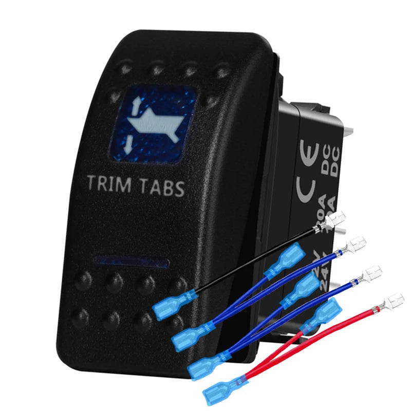 12v/24v Blue Led Light 5 Pin On Off SPST Rocker Switch 7 Pin On Off On ARB Carling Style Car Boat Waterproof Push Switch