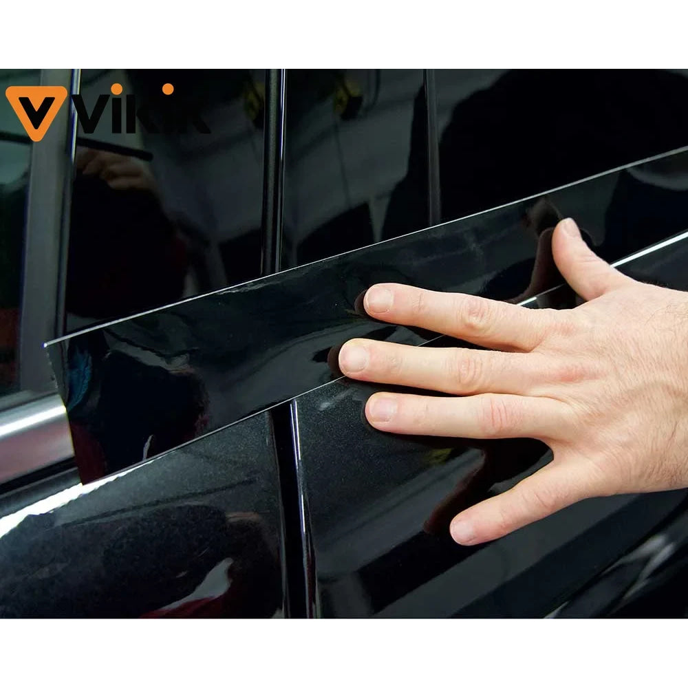 3/5/7/10CM Black Glossy Vinyl Stripes Car Tape Waterproof Window Trim Film for Hood Roof Pillar