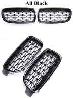 Kidney Front Racing Grille Chrome Black Silver Points Diamond Style Grill For BMW 3 Series F30 F31 2012-2019 320i 328i 330i 340i