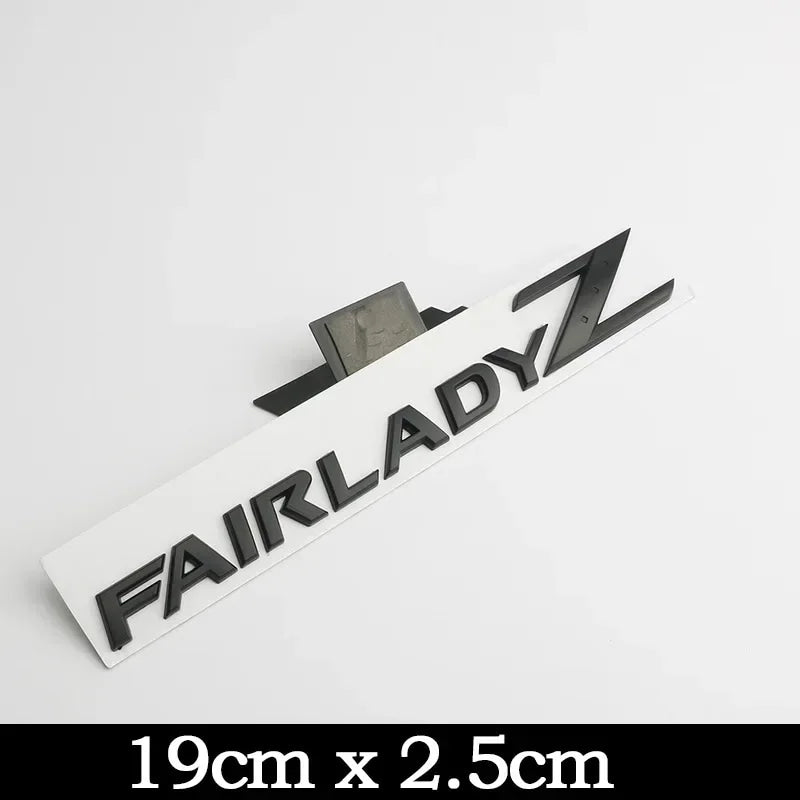 3D Letters Fairlady Z Logo Rear Boot Trunk Emblem Badge for Nissan Nismo 350Z 370Z Z33 GTR Side Fender Car Sticker Decals