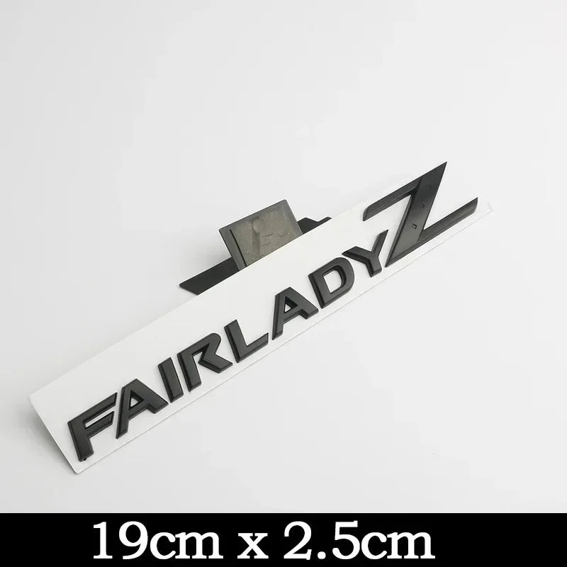 3D Letters Fairlady Z Logo Rear Boot Trunk Emblem Badge for Nissan Nismo 350Z 370Z Z33 GTR Side Fender Car Sticker Decals