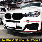 New Performance Gloss Black Front Bumper For BMW X6 F16 M Sport 2015 To 2019 ABS Splitter Lip Spoiler Diffuser By Body Kit