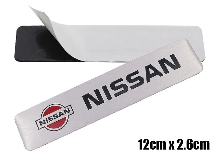 1pcs new aluminum 3D Car Fender side logo Car door Emblem Rear emblem car window sticker styling Accessories For Nissan