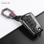 For Toyota Camry RAV4 Forturner Hilux Auris Corolla Avensis Verso Yaris Aygo Scion TC ABS Carbon Fiber Style Car Key Case Cover