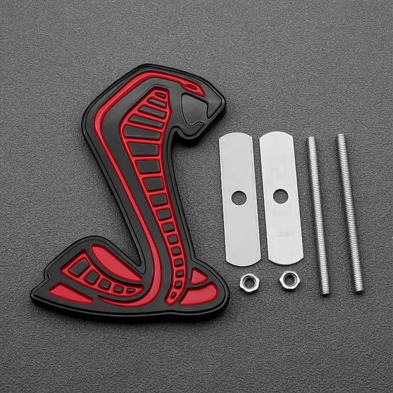 For Ford Focus SVT GT350 R GT500﻿ 3D Metal Snake Cobra Car Front Grille center grid Badge Emblem Side Fender Rear Trunk Sticker