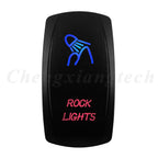 Waterproof 5 Pins SPST On/Off Rocker Switch Blue & Red Led 20A/12V 10A/24V Toggle Switch GPS for Cars,Trucks, RVs, Boats