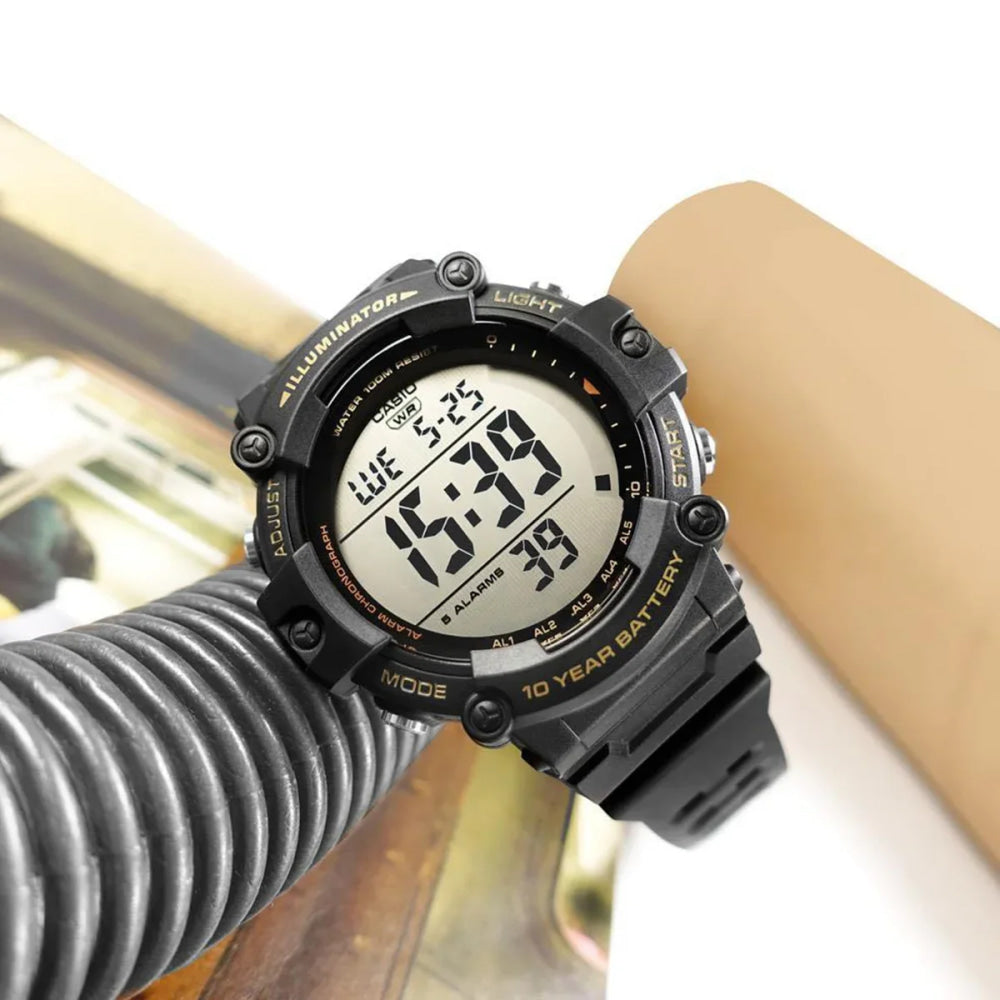 Casio Men's Large Dial Multi-Function Electronic Watch Simple Clear Display AE-1500WHX-1A/3A