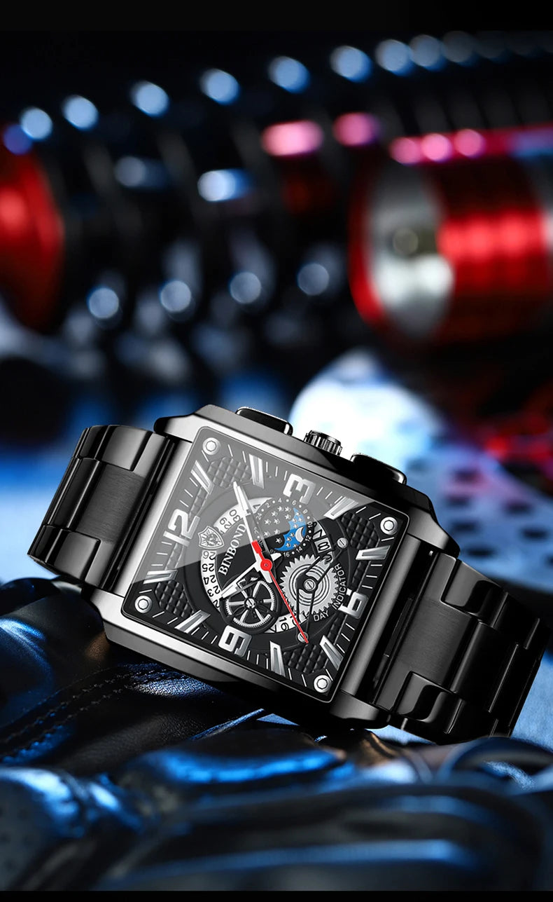 BINBOND Luxury quartz wristwatches luminous waterproof auto date chronograph men's watch business sport fashion casual reloj