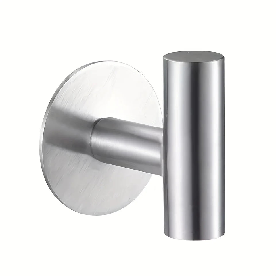 1 Uds., gancho autoadhesivo sin perforaciones, gancho de baño de acero inoxidable, accesorios de baño, organizador de cocina